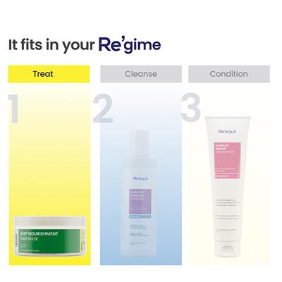 Reequil Pea Protein & Ceramide Hair Mask For Dry, Damaged Hair 200 gm - Hair Masks & Packs