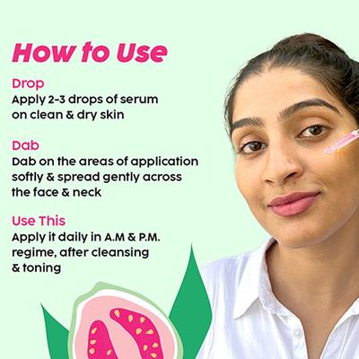 Plix The Plant Fix 23% Vitamin C Guava Face Serum For Skin Brightening For Unisex 20 ml - Face Serum