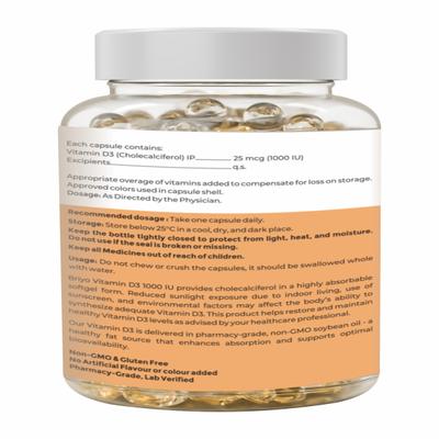 Briyo Vitamin D3 1000 IU Softgel 90's - Multi-Vitamins