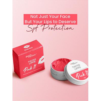 Earth Rhythm Tinted Lippie Spf 30 Rose Bud 10 gm - Lip Stains & Tints