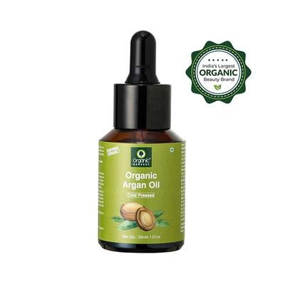 Organic Harvest Cold Pressed Pure Argan Oil of Morocco, For Healthy Hair & Skin Luminosity-Unbleached & Unrefined-Sulphate & Paraben free 30 ml - Hair Oils