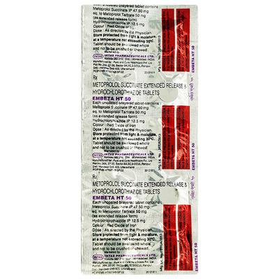 Embeta HT 50mg Tablet 10'S - Hypertension-Diu