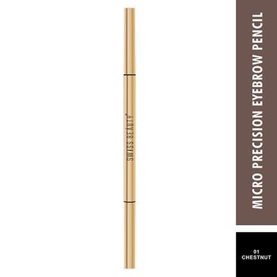 Swiss Beauty Micro Precision Eyebrow Pencil (Chestnut ) 0.1 gm - Eyebrow Pencils & Enhancers