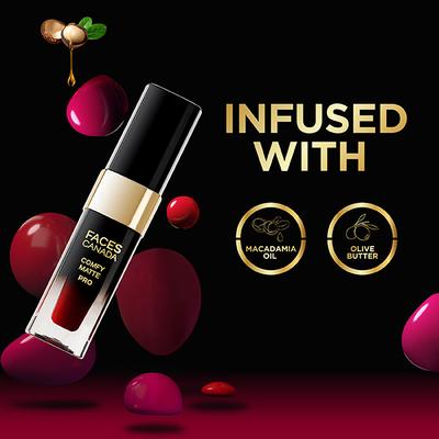 Faces Canada Comfy Matte Pro Liquid Lipstick - Fuchsia Please 06, 5.5 ml 10HR Stay No Dryness - Liquid Lipsticks