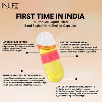 INLIFE Flaxseed Oil 500 mg Capsules 60's - Omega Fish Oil Fatty Acids