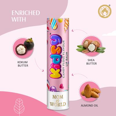 Mom & World Lip Balm - Candy Floss 4 gm - Lip Balms