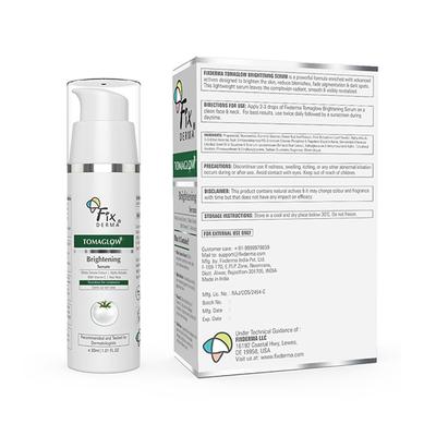 Fixderma TomaGlow Skin Brightening Face Serum Reduce Pigmentation & Dark Spots 30 ml - Face Serum