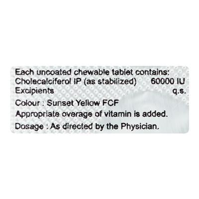 D3 Must 60K Sugar Free Orange Flavour Tablet 4'S - Supplements-Vit