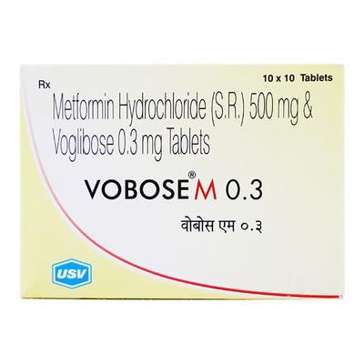 Vobose M 0.3mg Tablet 10'S - Diabetes-Ant