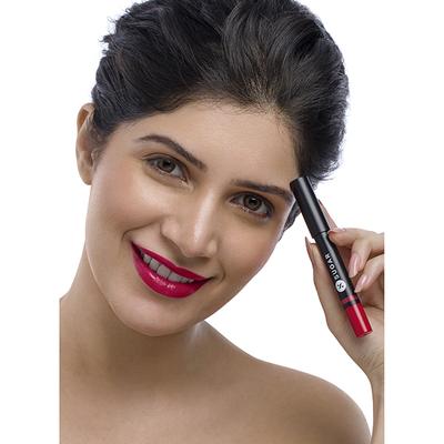 SUGAR Cosmetics Plush Crush Creme Crayon Lipstick - 04 Red Rebel (Blue toned Red) 1.8 gm - Lip Crayons