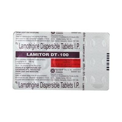 Lamitor DT 100mg Tablet 15'S - Epilepsy/Convulsion-Ant