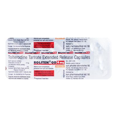 Roliten OD 4mg Capsule 10'S - Bladder And Prostate Disorders-Dru