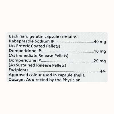 RABEPRAZ DSR Capsule 10's - Ulcer/Reflux/Flatulence-Aaa