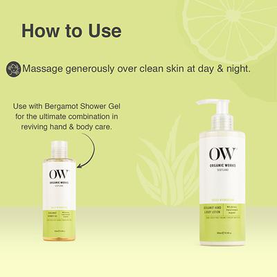 Organic Works Bergamot Hand & Body Lotion 300 ml - Lotions & Creams