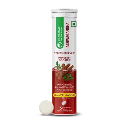 Dr. Vaidya's Ashwagandha Effervescent Tablets - Lemon Flavour 15's - Speciality Medicines