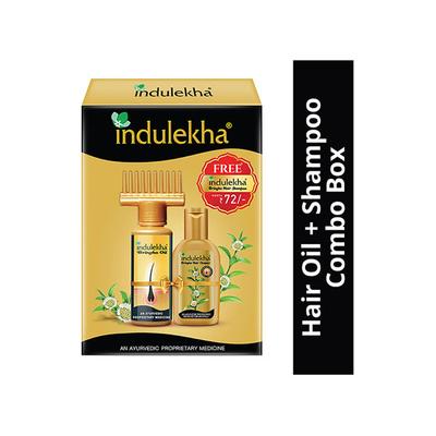 Indulekha Hairfall Control Combo Kit - Bringha Oil 100Ml + Bringha Shampoo 50Ml 2's - Hair Oils