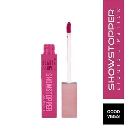 Beauty People Showstopper Liquid Lip Color with Spf 15 and Vit E 09 Good Vibes 4 ml - Liquid Lipsticks