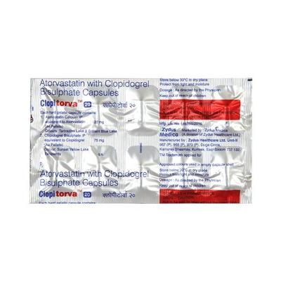 Clopitorva 20mg Capsule 10'S - High Cholesterol-Dys