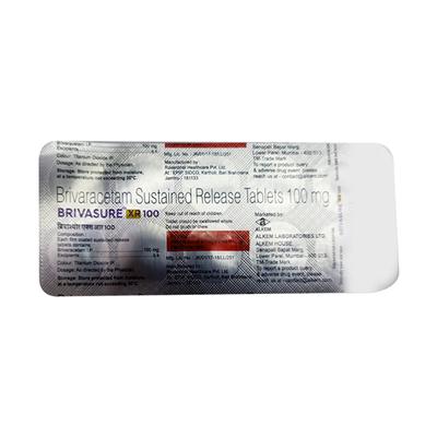 BRIVASURE XR 100 Tablet 10's - Epilepsy/Convulsion-Ant