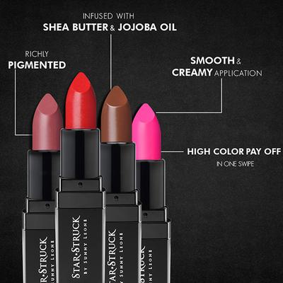 Star Struck by Sunny Leone Intense Matte Lipstick Champagne Sparkle 4.2 gm - Lipsticks