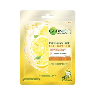 Garnier Skin Naturals, Light Complete, Face Serum Sheet Mask (Yellow) 32 gm - Masks & Peels