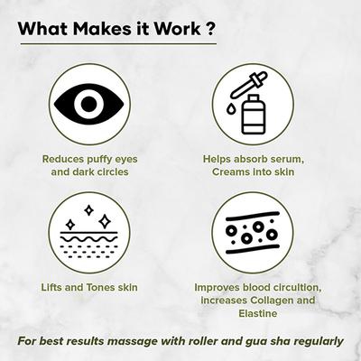 Saturn By GHC Jade Roller & Gua Sha Face & Neck Massage Kit 120 gm - Gua Shas & Rollers