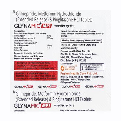 GLYNAMIC MP 1 Tablet 10's - Diabetes-Ant