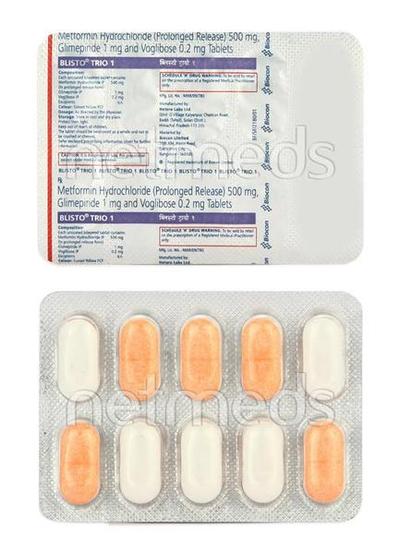 Blisto Trio 1mg Tablet 10'S - Diabetes-Ant