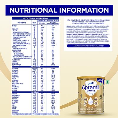 Aptamil C-ProteQ Infant Formula for babies with synbiotics (Tin) (From Birth to 6 months) 400 g - Baby And Infant Supplements