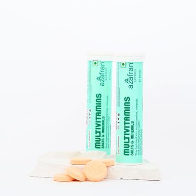 AZAFRAN ACTIVES MULTIVITAMIN MINERALS WITH ORS TABLETS (15 Tablets) 1's - Multi-Vitamins