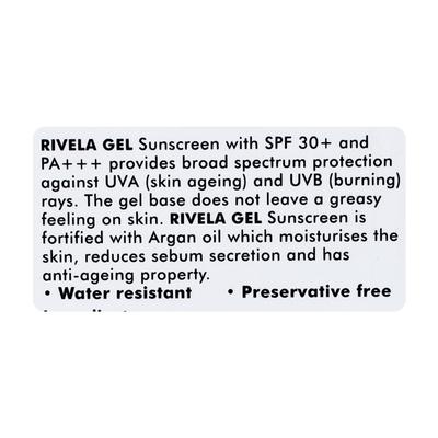 Rivela SPF 30+ PA+++ Sunscreen Gel 60gm - Dry Skin-Emo