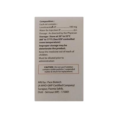 LEVIZEN 100mg Injection 5ml - Epilepsy/Convulsion-Ant