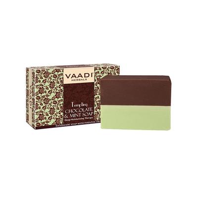 Vaadi Herbals Tempting Chocolate & Mint Soap - Deep Moisturising Therapy 75 gm - Soaps