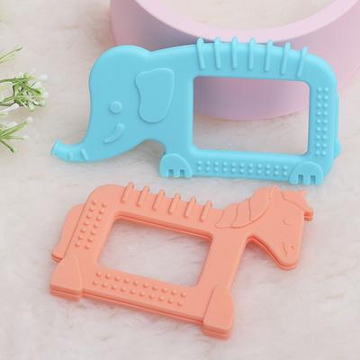 R for Rabbit Tiny Bites Safari Silicone Teether -Blue, Orange (Pack of 2) 1's - Feeding & Nursing