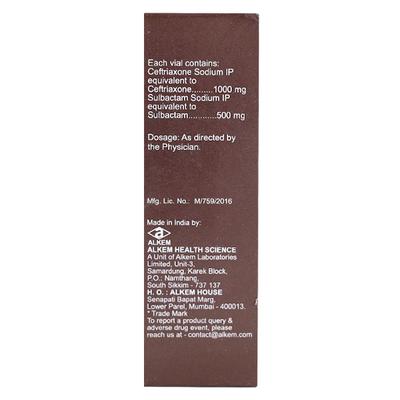 Xone SB 1000/500mg Injection 1ml - Bacterial Infections-Cep