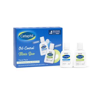 Cetaphil Mini Travel Pack for Oily Skin, Facewash & Moisturizer 50 ml - Makeup Kits & Sets