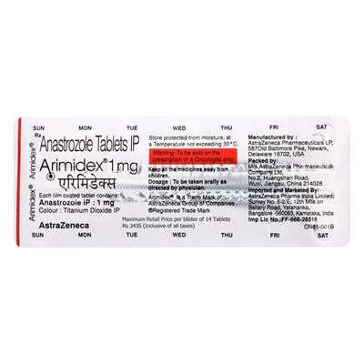 Arimidex 1mg Tablet 14'S - Cancer Oncology-Hor