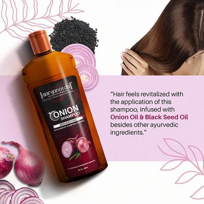 Aryanveda Red Onion Oil & Black Seed Oil Shampoo (Oil Free with Shampoo) (200 Ml + 50 Ml) 1's - Shampoos