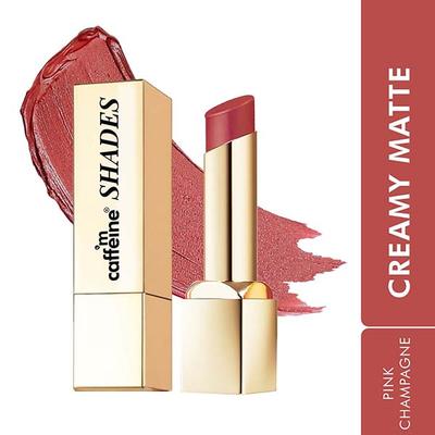 mCaffeine Shades Creamy Matte Kiss Bullet Lipstick - Moisturizing, Lightweight - Pink Champagne 3.5 gm - Lipsticks