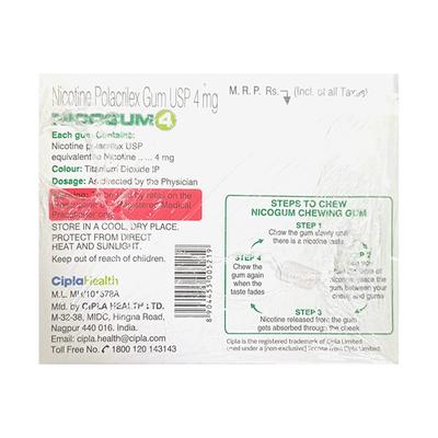 NICOGUM 4 SUGAR FREE FRESHMINT FLAVOURED Gum 16's - Smoking cessation