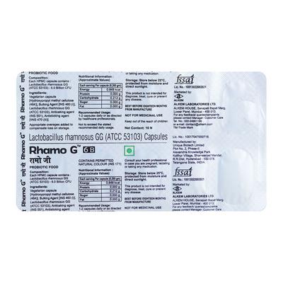 RHAMO G 6B Capsule 10's - Diarrhoea-Ant