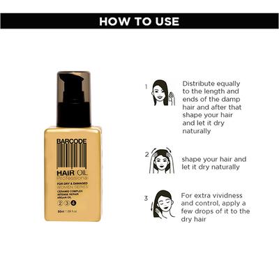 Barcode Professional Hair Oil For Dry Damaged (BCOL003, 50ML) 50 ml - Hair Oils