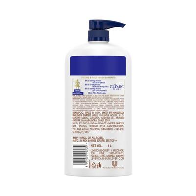 Clinic Plus Strong& Extra Thick Shampoo with Milk Protein and Almond Oil 1000 ml - Shampoos
