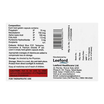 Pregabanyl Plus Capsule 10'S - Neuropathic Pain-Dru