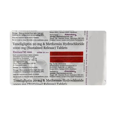 Eternex M 1000 Tablet 10 'S - Diabetes-Ant