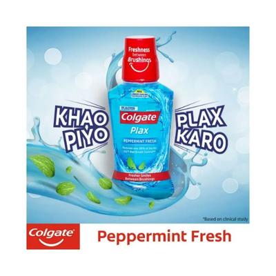 Colgate-Palmolive, Colgate Plax Antibacterial Mouthwash, 24/7 Fresh Breath (Pepper Mint) 250 ml - Mouthwash