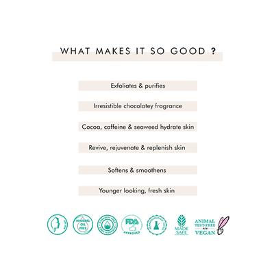 mCaffeine Naked & Rich Deep Nourishing Choco Face Mask 100 gm - Masks & Peels