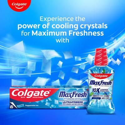 Colgate Max Fresh with Cooling Crystals Blue Gel Toothpaste - Peppermint Ice 150 gm - Toothpaste