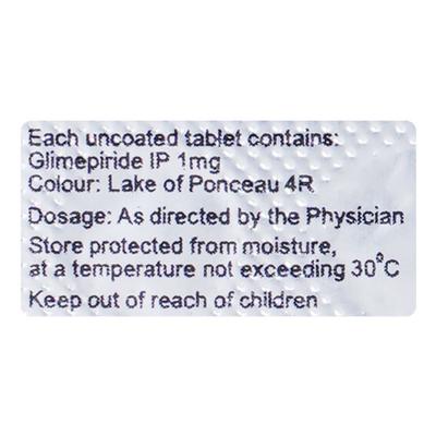 Glyree 1mg Tablet 10'S - Diabetes-Ant