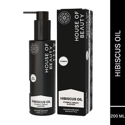 House of Beauty Hibiscus Oil For Hairfall, Soft Skin, Aids Psoriasis For Body & Hair 200ml - Hair Oils